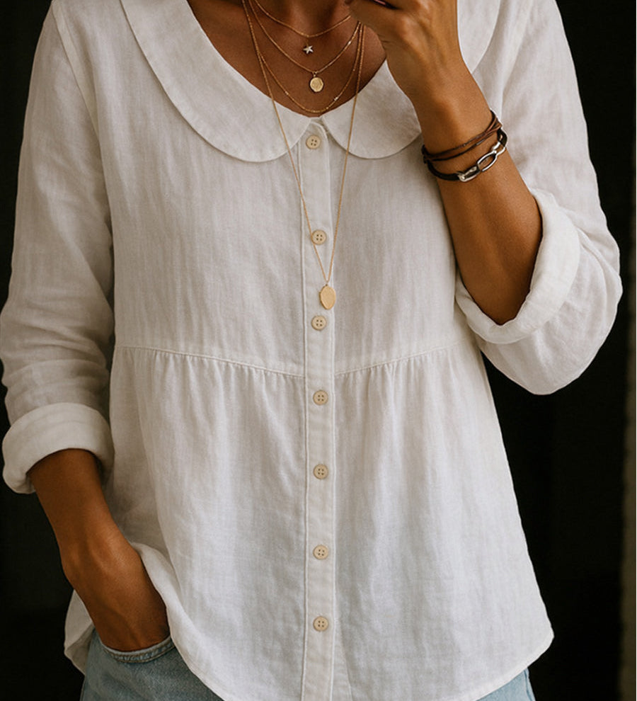 Moderne Bluse mit Peter-Pan-Kragen – Produktansicht 2