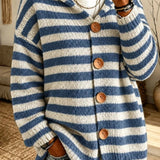 Moderner Streifenpullover aus weichem Strick – Produktansicht 9