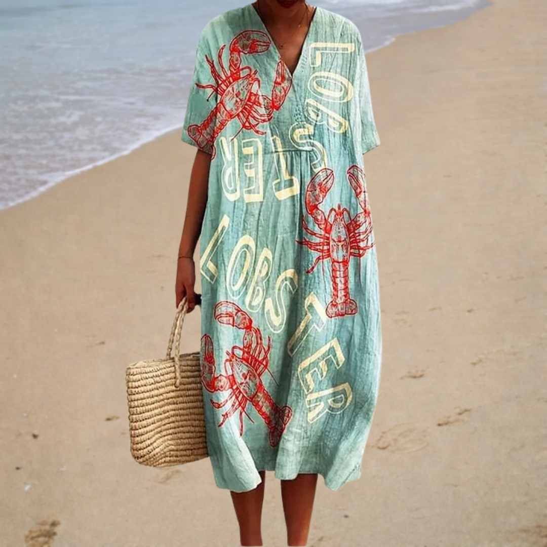 Bequemes Sommerkleid aus leichtem Stoff – Produktansicht 1