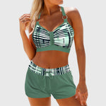 Bequemer hochtaillierter Rippbikini – Produktansicht 1