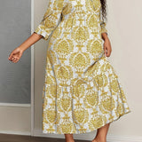 Bequemes Boho-Mosaik-Kleid – Produktansicht 10