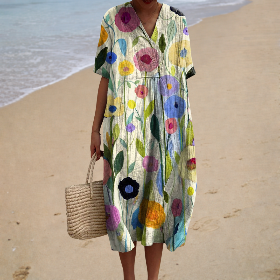 Bequemes Sommerkleid aus leichtem Stoff – Produktansicht 1