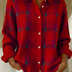 Weicher Cardigan mit elegantem Karomuster – Produktansicht 3