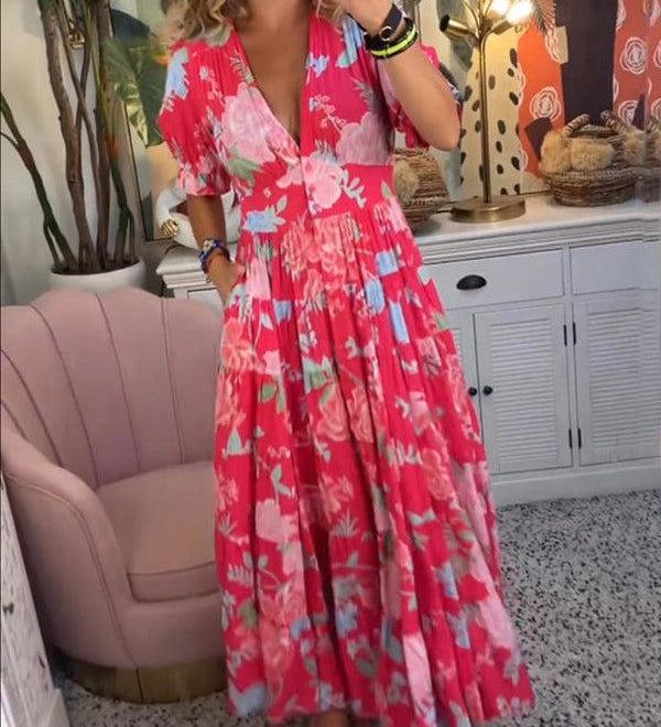 Farbenfrohes Blumenkleid – Produktansicht 2