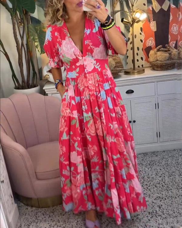 Farbenfrohes Blumenkleid – Produktansicht 2