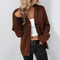 Lässige Kapuzen-Strickjacke mit Knopfleiste – Produktansicht 5