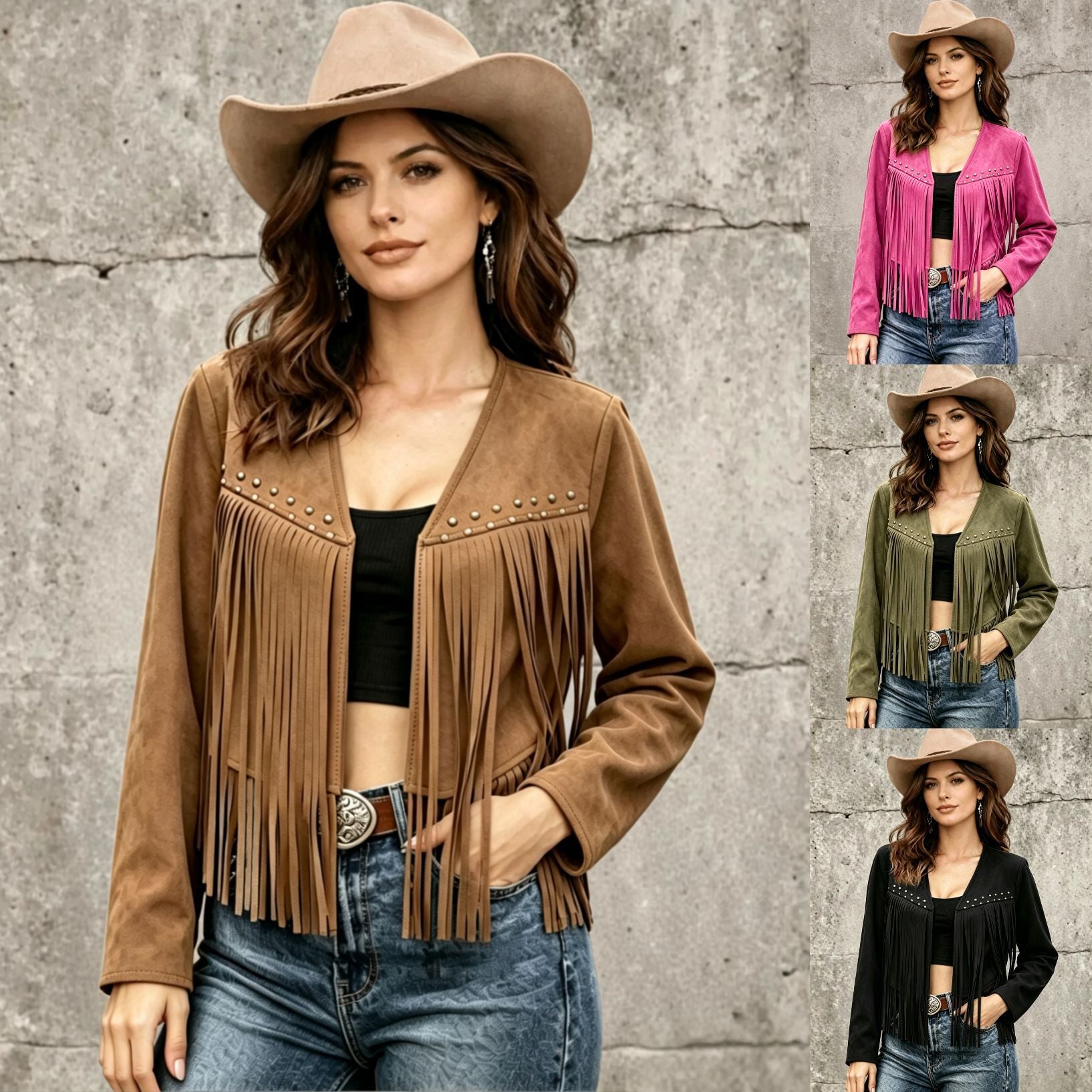 Langer Cardigan mit trendigen Nieten-Details – Produktansicht 1