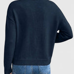 Lässiger Strickpullover mit V-Ausschnitt – Produktansicht 3