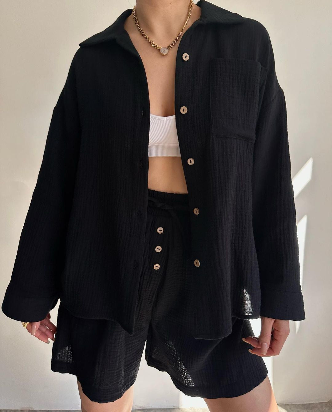 Elegantes zweiteiliges Ensemble im Oversize-Schnitt – Produktansicht 10