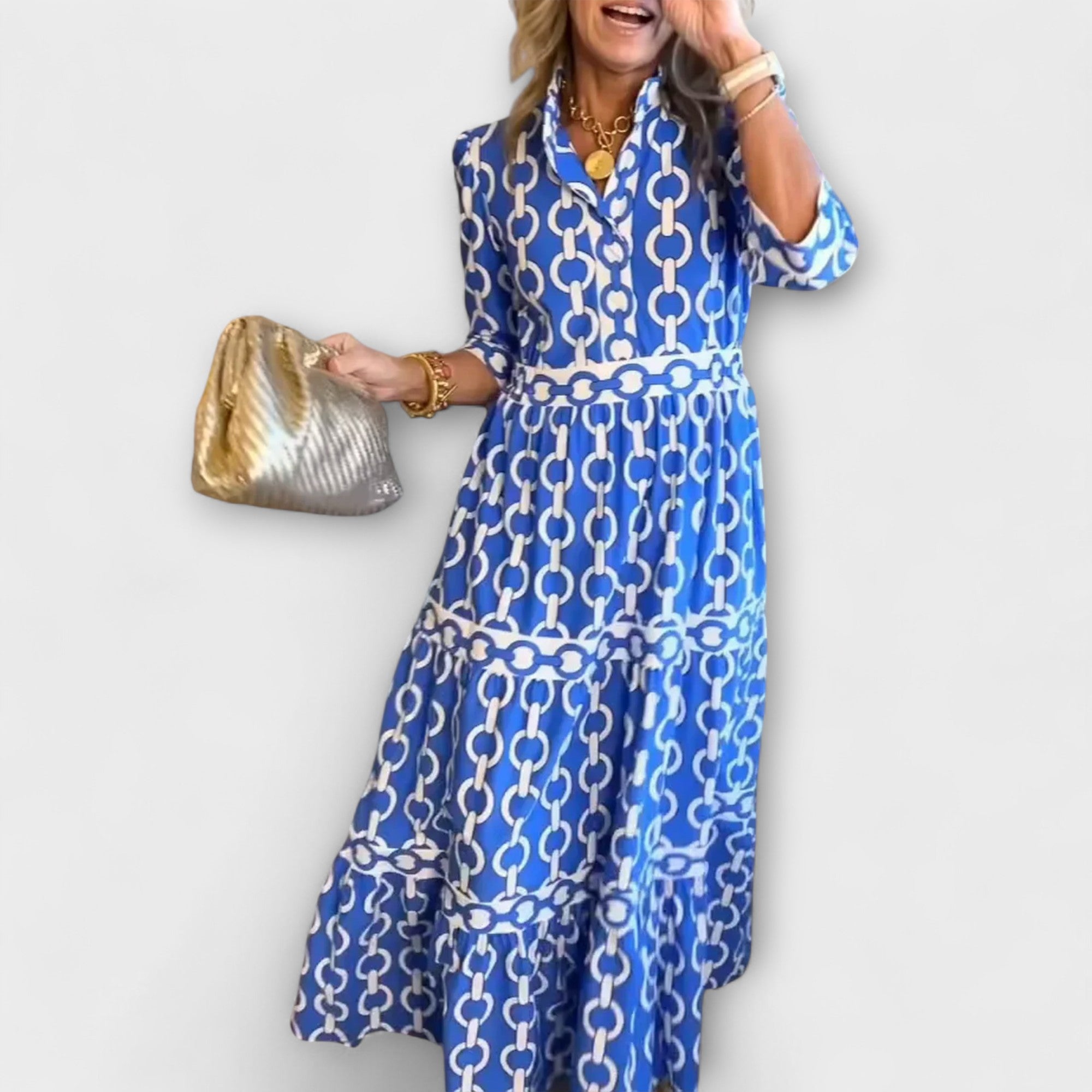 Midikleid mit Kettenmuster – Produktansicht 1