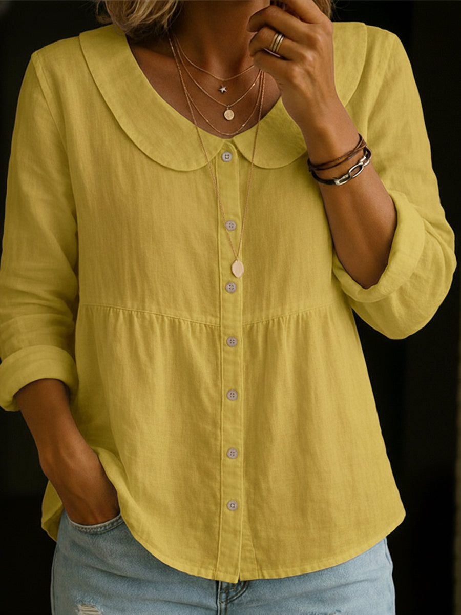 Moderne Bluse mit Peter-Pan-Kragen – Produktansicht 7