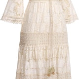 Bequemes Boho-Spitzenkleid mit Volants – Produktansicht 2
