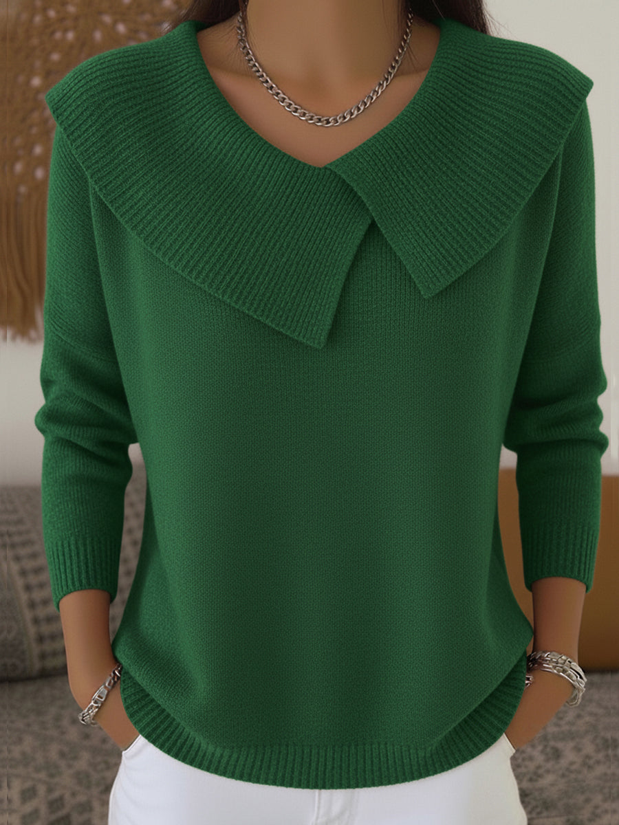 Feiner Strickpullover mit geripptem Stehkragen – Produktansicht 4