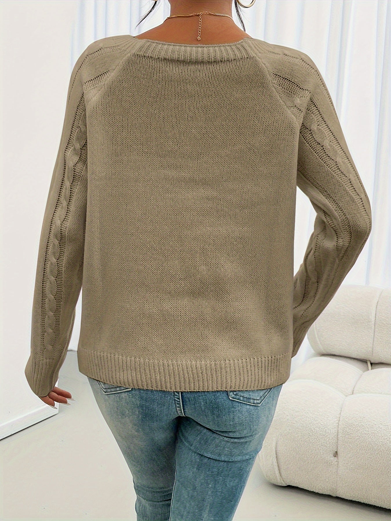 Texturierter Pullover mit Knöpfen – Produktansicht 6