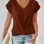 Elegantes T-Shirt mit V-Ausschnitt – Produktansicht 9