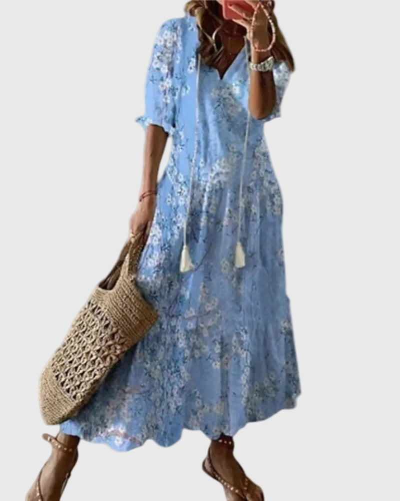 Bequemes Vintage-Boho-Maxikleid für den Sommer – Produktansicht 5