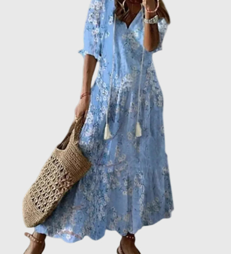 Bequemes Vintage-Boho-Maxikleid für den Sommer – Produktansicht 5