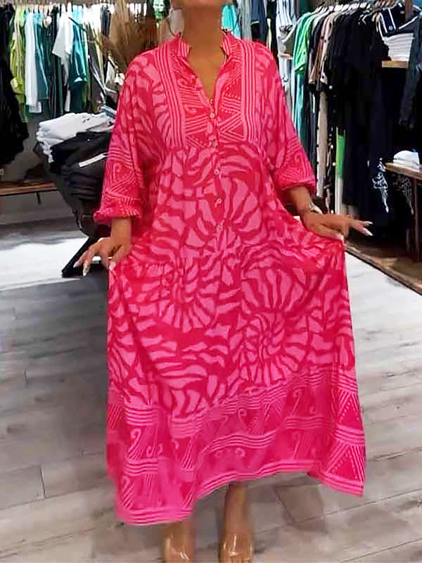Bequemes Kleid mit lebendigem Print – Produktansicht 4
