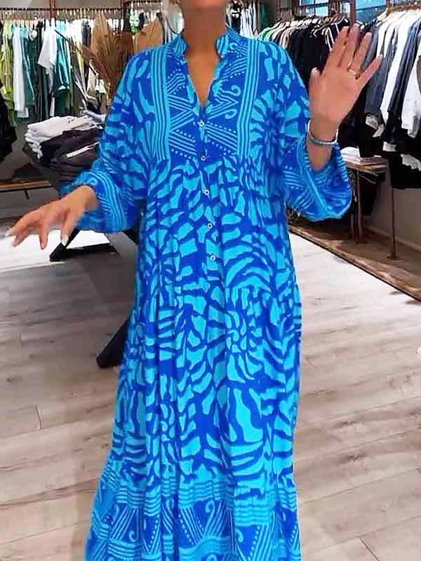 Bequemes Kleid mit lebendigem Print – Produktansicht 1