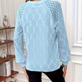 Bluse mit Rundhalsausschnitt und langen Ärmeln – Produktansicht 13