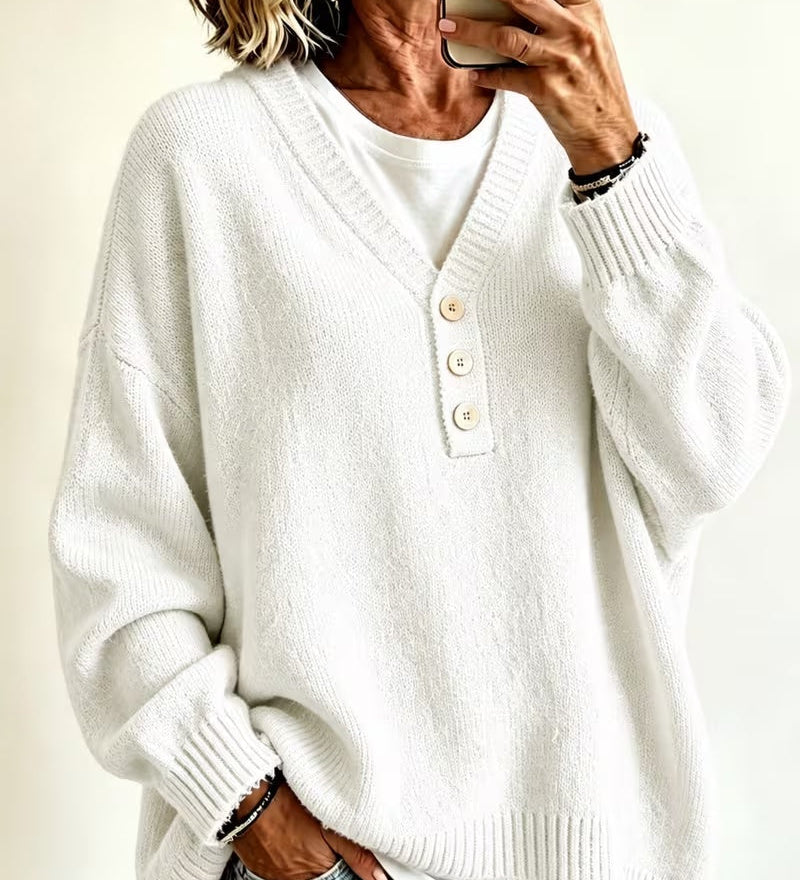 Lässiger unifarbener Pullover für jeden Tag – Produktansicht 9