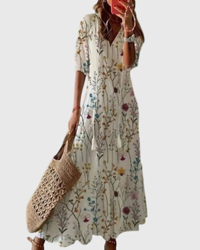 Bequemes Vintage-Boho-Maxikleid für den Sommer – Produktansicht 6