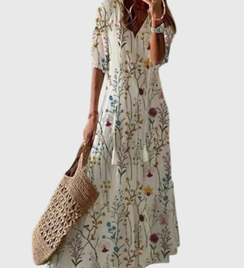 Bequemes Vintage-Boho-Maxikleid für den Sommer – Produktansicht 6