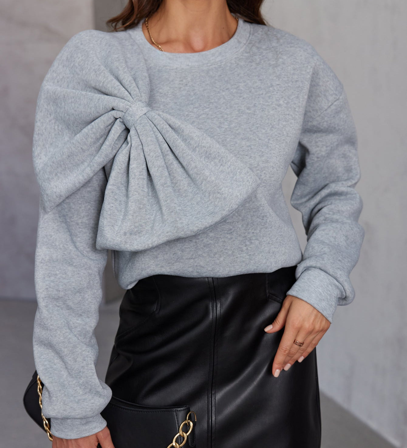 Eleganter Strickpullover mit Schleifendetail – Produktansicht 6