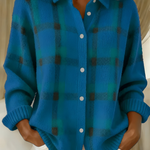 Weicher Cardigan mit elegantem Karomuster – Produktansicht 6