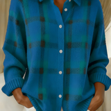 Weicher Cardigan mit elegantem Karomuster – Produktansicht 6