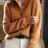 Cardigan aus Wollmischung mit V-Ausschnitt – Produktansicht 8