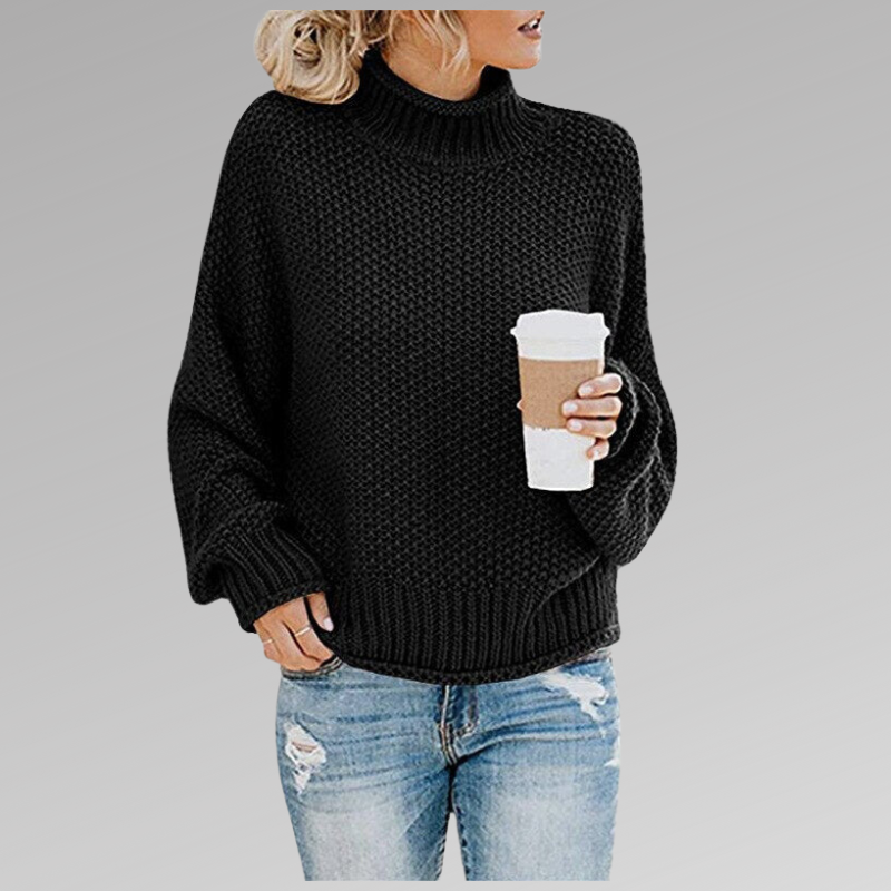 Oversize-Rollkragenpullover aus bequemem Strick – Produktansicht 3
