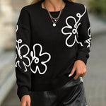 Weicher Pullover mit zarter Blumenstickerei – Produktansicht 4