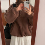 Dickes Fleece-Sweatshirt mit wärmendem Stehkragen – Produktansicht 3