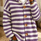 Moderner Streifenpullover aus weichem Strick – Produktansicht 8