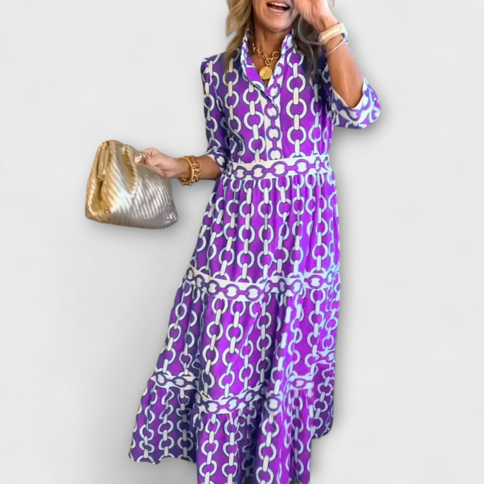 Midikleid mit Kettenmuster – Produktansicht 4