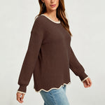Weiter Pullover mit Rundhalsausschnitt für jeden Tag – Produktansicht 3