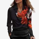 Drapierte Bluse mit Schalkragen – Produktansicht 10