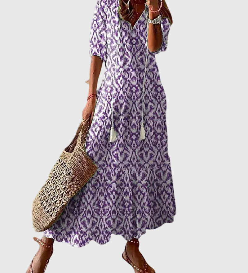 Bequemes Vintage-Boho-Maxikleid für den Sommer – Produktansicht 3
