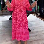 Bequemes Kleid mit lebendigem Print – Produktansicht 3