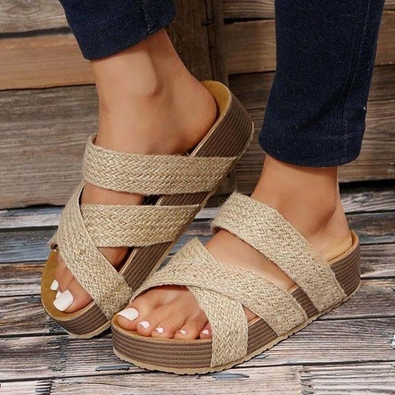Bequeme geflochtene Sandalen – Produktansicht 11