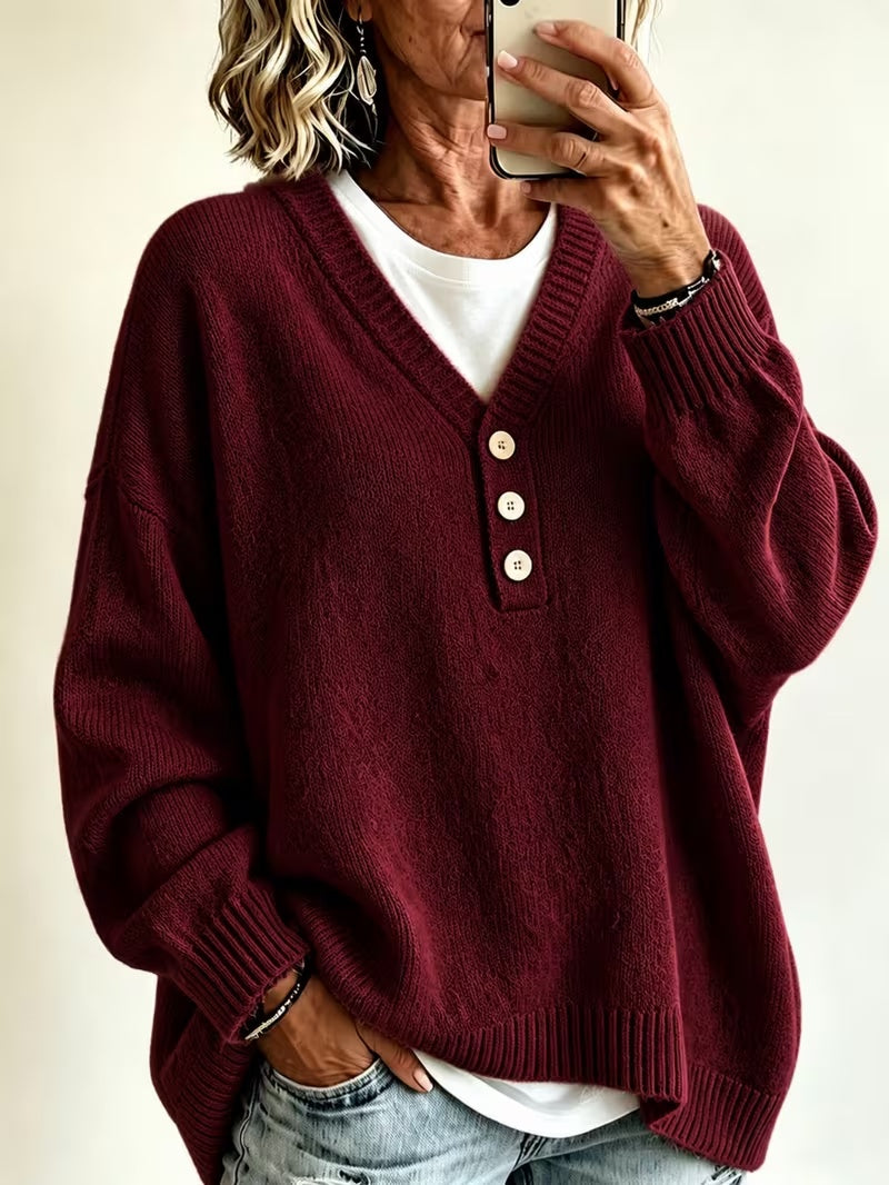 Lässiger unifarbener Pullover für jeden Tag – Produktansicht 4