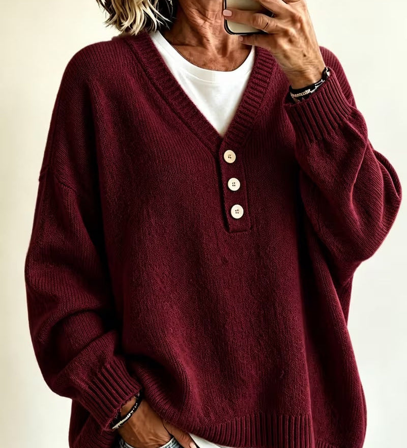 Lässiger unifarbener Pullover für jeden Tag – Produktansicht 4