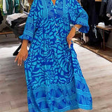 Bequemes Kleid mit lebendigem Print – Produktansicht 2