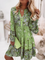 Bequemes Boho-Kleid mit buntem Druck – Produktansicht 3