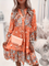 Bequemes Boho-Kleid mit buntem Druck – Produktansicht 4