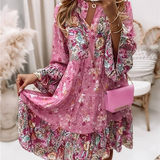 Bequemes Boho-Kleid mit buntem Druck – Produktansicht 2