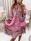 Bequemes Boho-Kleid mit buntem Druck – Produktansicht 2