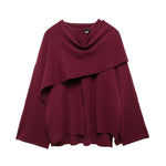 Asymmetrischer Oversize-Strickmantel – Produktansicht 10