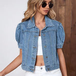 Jeansjacke im Retro-Stil mit betonten Ärmeln – Produktansicht 6